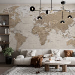 Carta da parati Mappa del mondo
