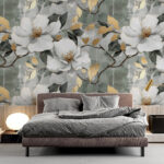 Carta da parati Fiori delicati e artistici