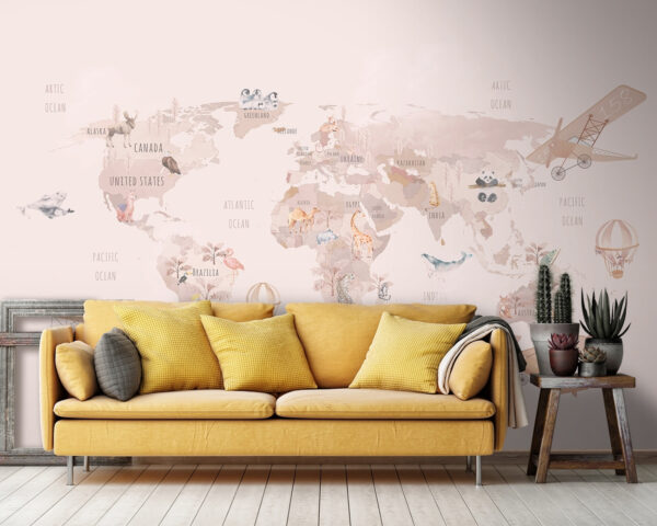 Mappa del mondo Carta da parati Mappa del mondo