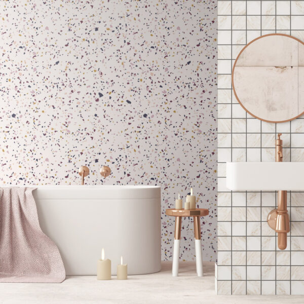 Il motivo del terrazzo colorato in mostra Carta da parati Il motivo del terrazzo colorato in mostra