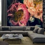 Carta da parati Fiori delicati in tonalità tenui