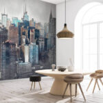 Carta da parati Illustrazione dello skyline di New York.