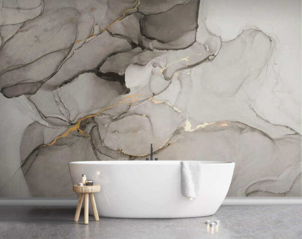 Texture astratta di marmo con accenti metallici Carta da parati Texture astratta di marmo con accenti metallici