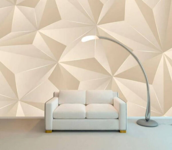 Motivo geometrico con sfaccettature strutturate Carta da parati Motivo geometrico con sfaccettature strutturate