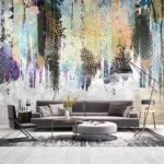 Carta da parati Vivaci spruzzi di colore e texture