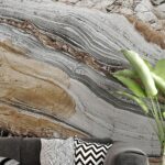 Carta da parati Strati di roccia naturale con tonalità della terra.