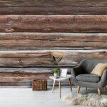 Carta da parati Legno invecchiato con texture ricche