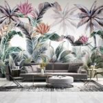 Carta da parati Paradiso tropicale con fogliame lussureggiante