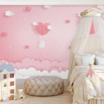 Carta da parati Oggetto rosa a forma di cuore