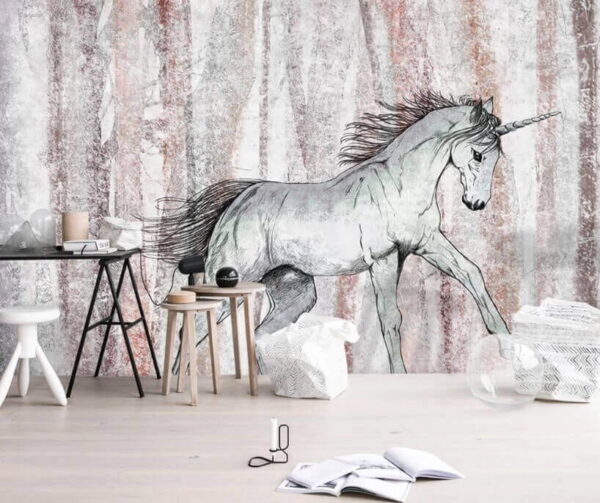 Disegno di un cavallo Carta da parati Disegno di un cavallo