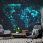 Carta da parati Mappa del mondo