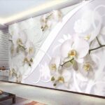 Carta da parati Delicate orchidee su uno sfondo morbido