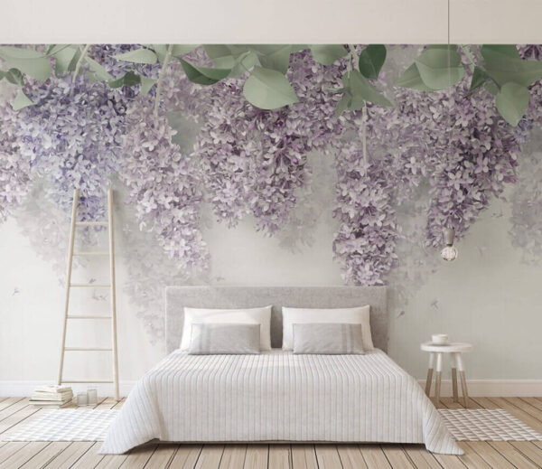I fiori di lavanda pendono con grazia verso il basso Carta da parati I fiori di lavanda pendono con grazia verso il basso