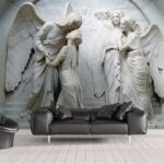 Carta da parati Statua di un uomo che bacia una donna