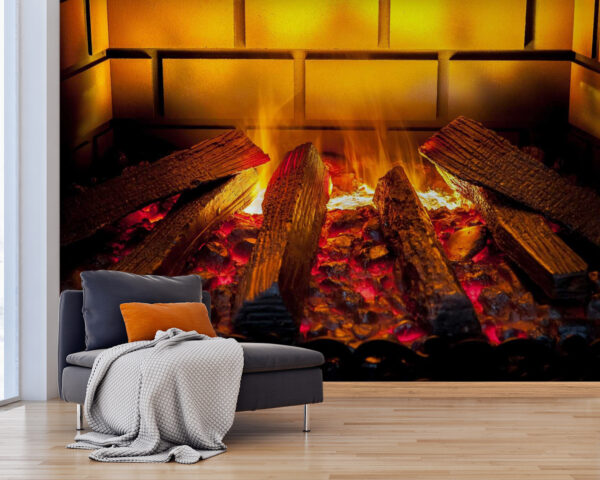 Calore e comfort nel focolare Carta da parati Calore e comfort nel focolare