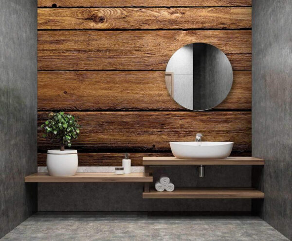 Tavole di legno rustiche con nodi Carta da parati Tavole di legno rustiche con nodi