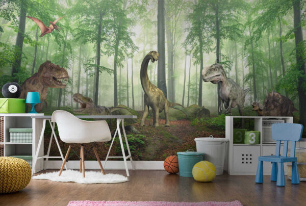Dinosauro nel bosco Carta da parati Dinosauro nel bosco
