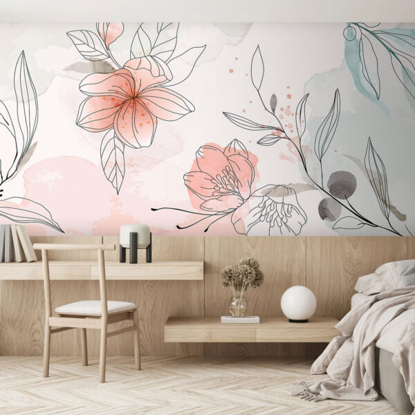 Disegno di un fiore Carta da parati Disegno di un fiore
