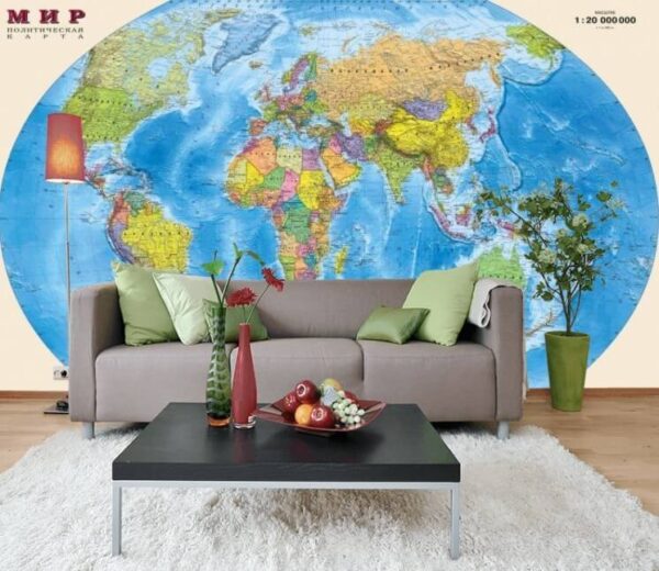 Mappa del mondo Carta da parati Mappa del mondo