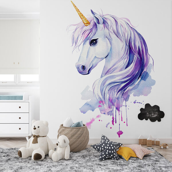 Acquerello di un unicorno Carta da parati Acquerello di un unicorno
