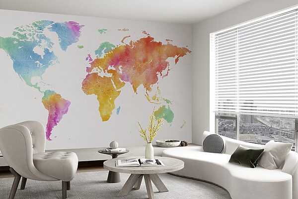 Mappa del mondo Carta da parati Mappa del mondo