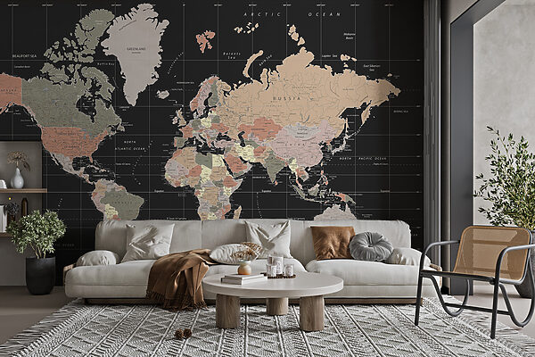 Mappa del mondo Carta da parati Mappa del mondo