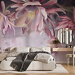 Carta da parati Delicata composizione floreale acquerellata in fiore