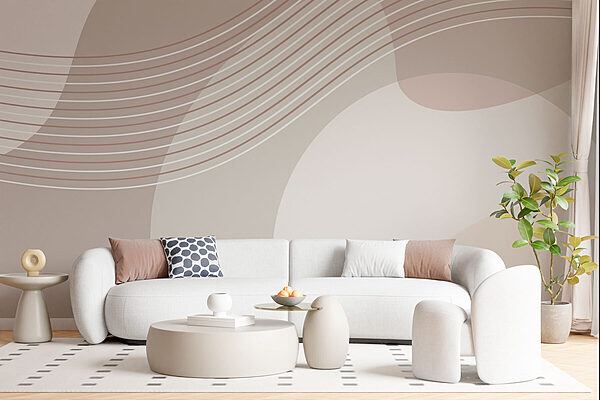 Linee e curve astratte ed eleganti Carta da parati Linee e curve astratte ed eleganti