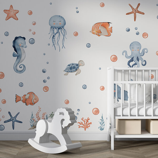 Stelle marine e bolle di sapone Carta da parati Stelle marine e bolle di sapone