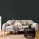 Carta da parati Wall murals Black and green pattern