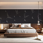 Carta da parati Wall murals Flock of birds flying in the sky