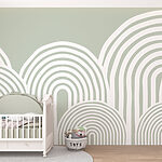 Carta da parati murale Sfondo bianco e grigio con linee curve