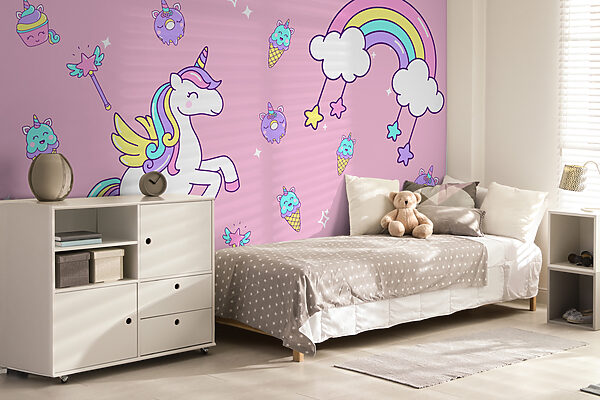 Unicorno e gelato e gelato Carta da parati Unicorno e gelato e gelato