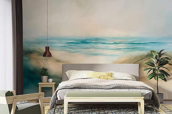 Pittura di una spiaggia Carta da parati murale Pittura di una spiaggia
