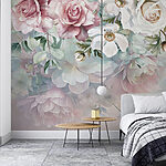Carta da parati Pittura di fiori su una superficie
