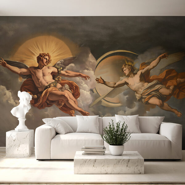 Pittura di angeli nel cielo Carta da parati Pittura di angeli nel cielo