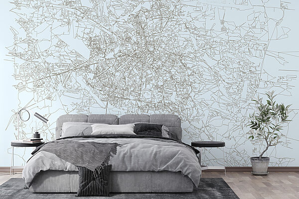 Mappa di una città Carta da parati Mappa di una città