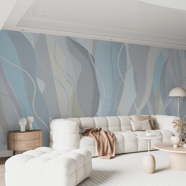 Nastri eleganti di tonalità fredde Carta da parati Nastri eleganti di tonalità fredde