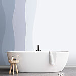 Carta da parati Linee ondulate bianche e grigie