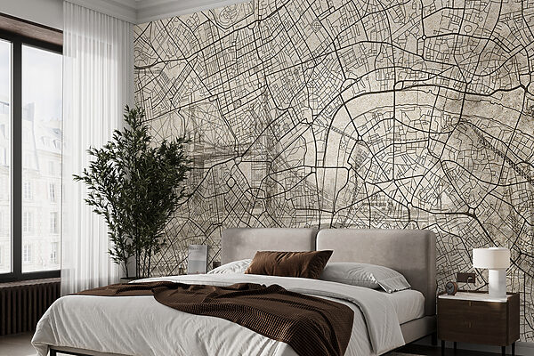 Mappa di una città Carta da parati Mappa di una città