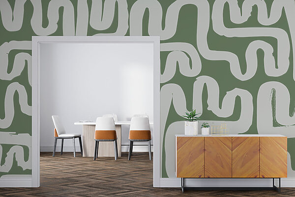 Carta da parati Labirinto con linee bianche