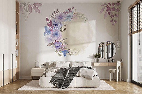 Pittura ad acquerello di fiori Carta da parati Pittura ad acquerello di fiori