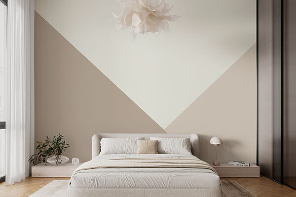 Triangolo bianco e grigio Carta da parati Triangolo bianco e grigio