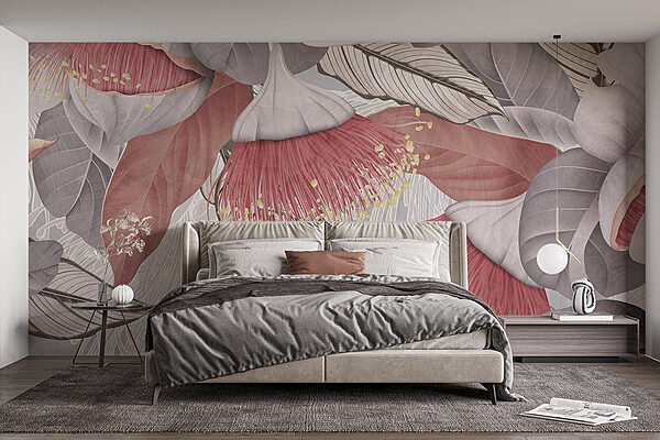 Petali in fiore dalle tonalità tenui. Carta da parati Petali in fiore dalle tonalità tenui.