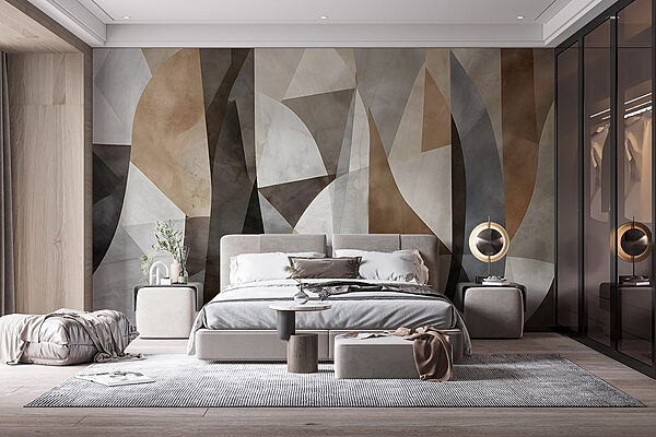 Parete con colori e forme diverse Carta da parati Parete con colori e forme diverse