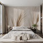Carta da parati Silhouette morbide ed eleganti in beige