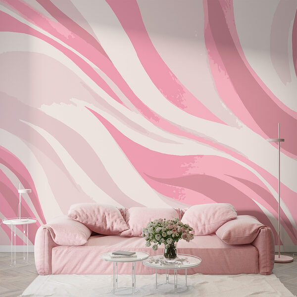 Girelle rosa e bianche Carta da parati murale Girelle rosa e bianche