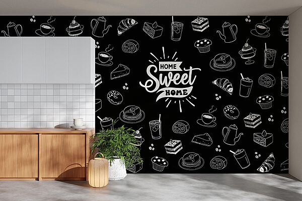 Immagine in bianco e nero di cibo Carta da parati Immagine in bianco e nero di cibo