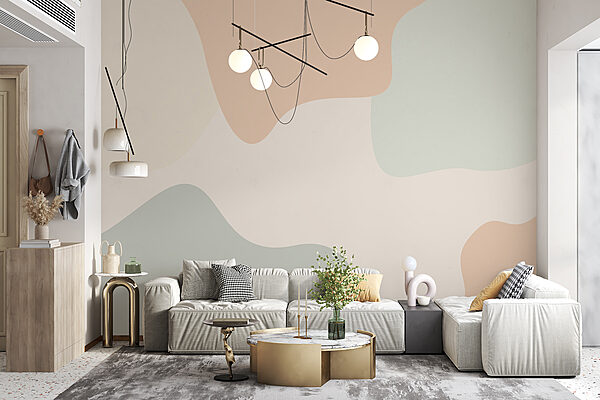 Sfondo colorato con forme diverse Carta da parati Sfondo colorato con forme diverse