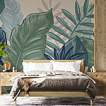 Carta da parati Vibrante design a fogliame tropicale